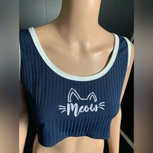 Meow Crop Top size XL